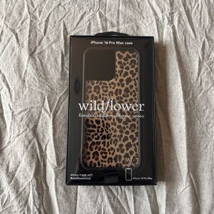 Wildflower Cheetah Print iPhone 16 Pro Max Case